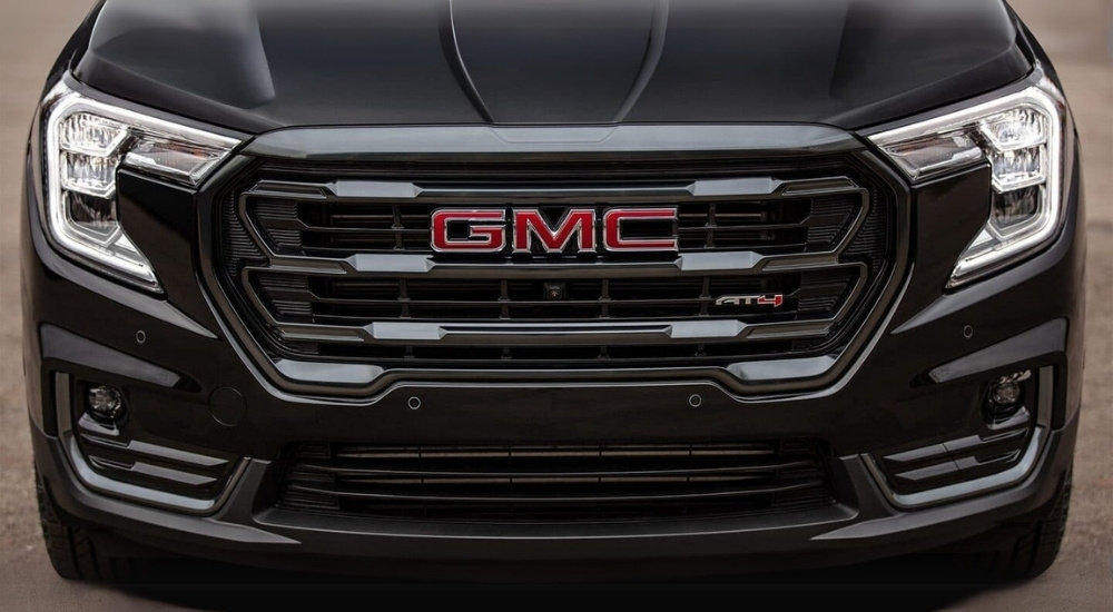 Front of a black 2024 GMC Terrain AT4